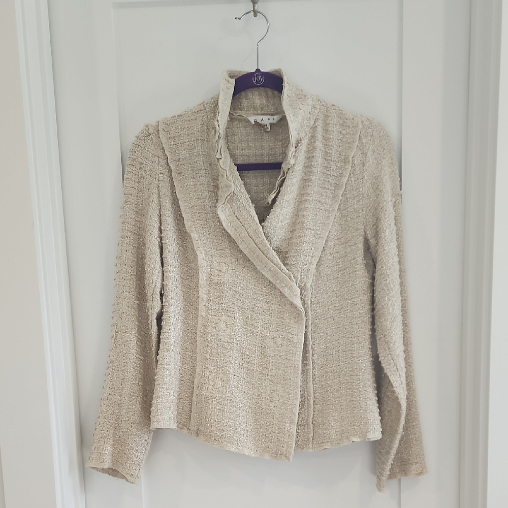 CAbi Women's Cream Textured Jacket